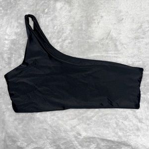 Black ZAFUL One Shoulder Bathing Suit Top